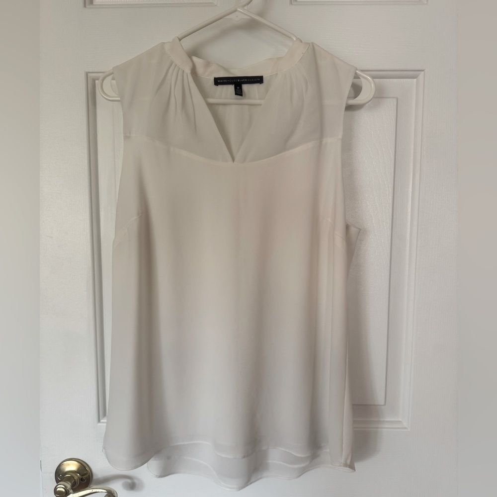 White House Black Market Fully-Lined Off-White  Top